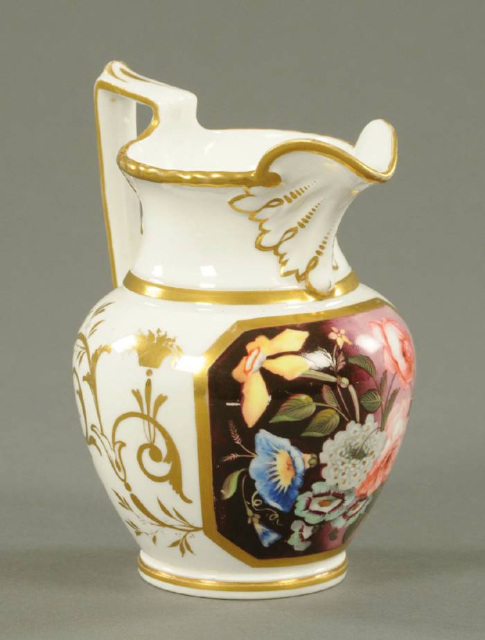 Chariot 19th Century Bohemia Glass Vase Handpainted Diana Chariot Deer Black Enamel Gold 
